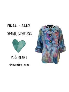 B.L.E.U. ~ Women’s lightweight 3/4 sleeve cruelty-free suede-like jacket size MP